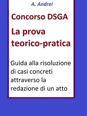 cover image of Concorso DSGA Prova Teorico Pratica